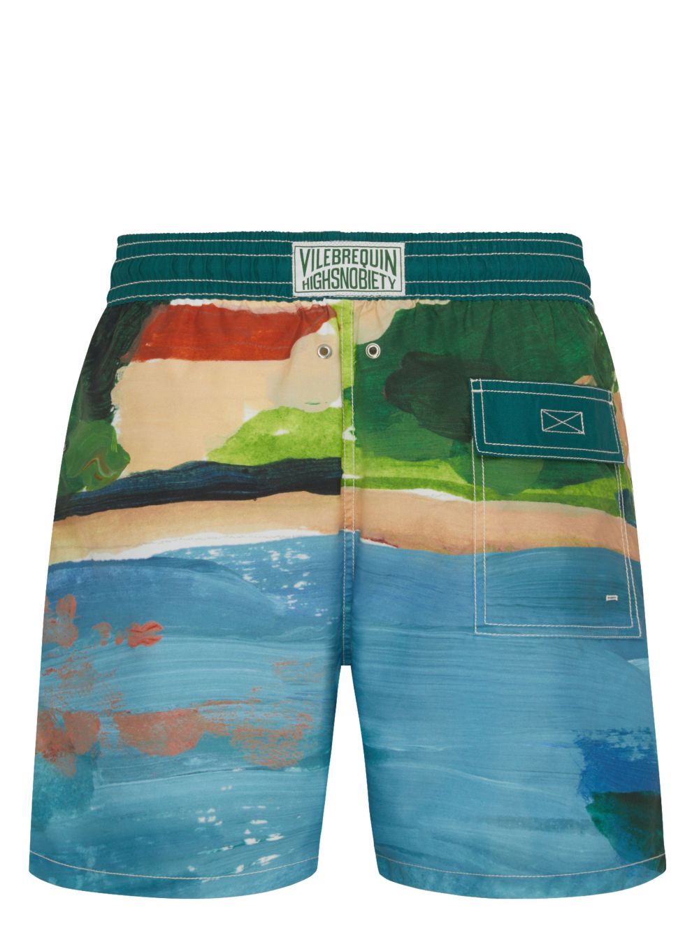 Vilebrequin Moorea abstract-pattern print swim shorts - Blauw