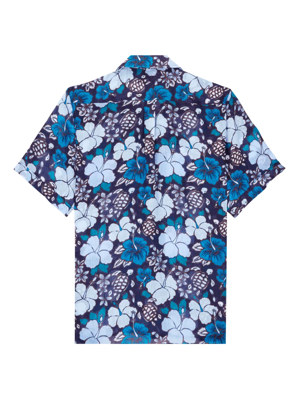 Vilebrequin Overhemd met bloemenprint en korte mouwen Blauw