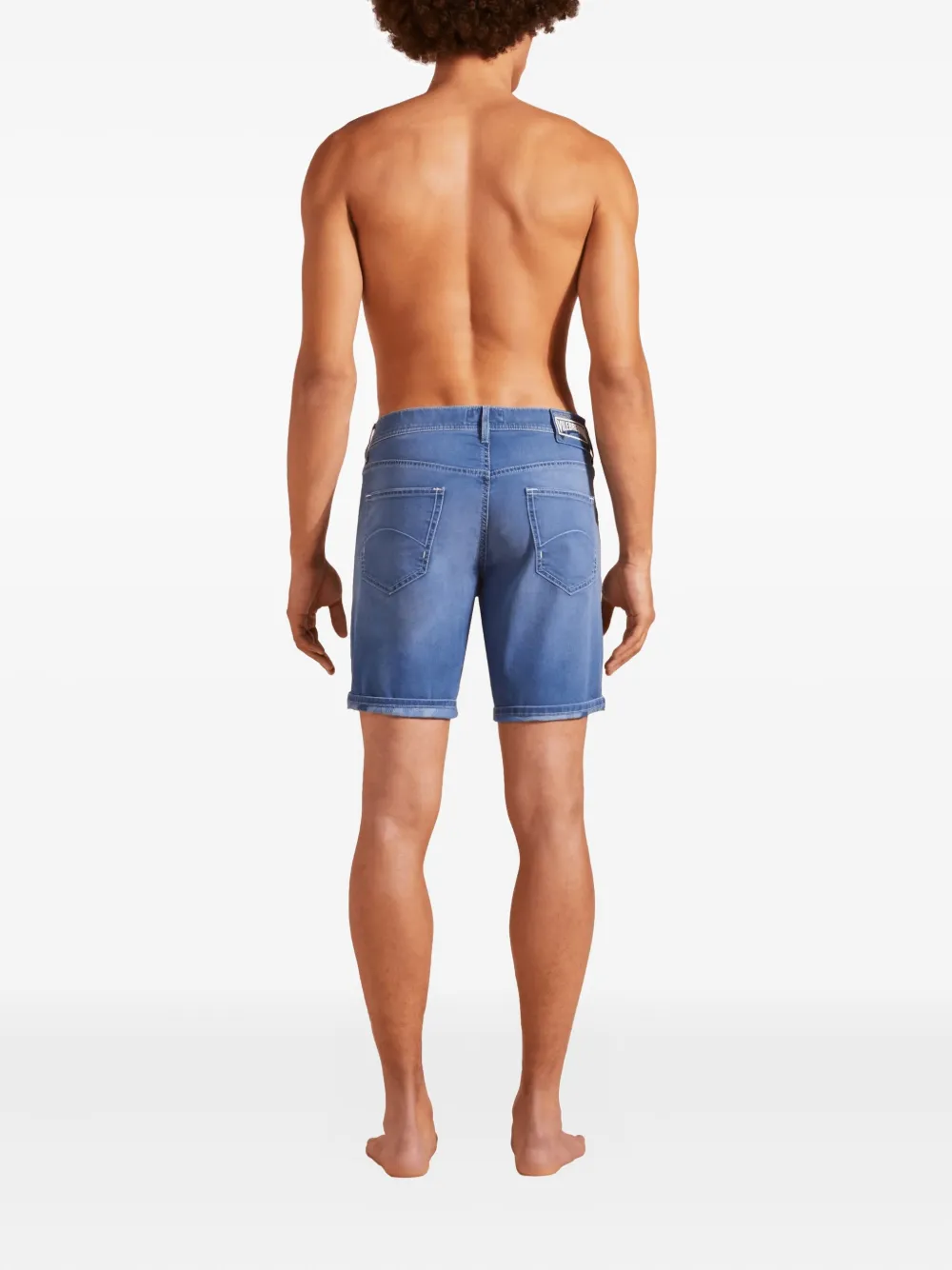 Vilebrequin Denim shorts met tropische schildpadprint Blauw