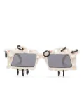 Kuboraum X20 Hypercore geometric-frame sunglasses - White