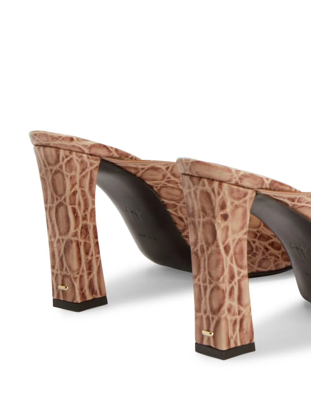 Giuseppe Zanotti Mya 90mm Leather Mules In Neutrals