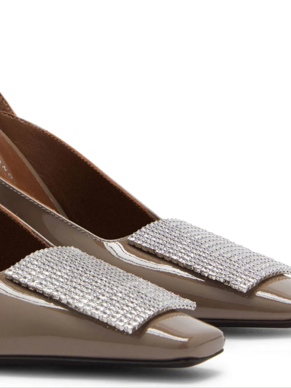 Giuseppe Zanotti Brendha crystal-embellished slingback pumps Grey