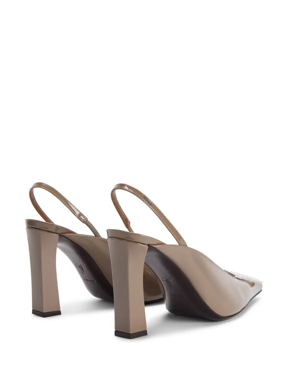 Giuseppe Zanotti Brendha crystal-embellished slingback pumps Grey