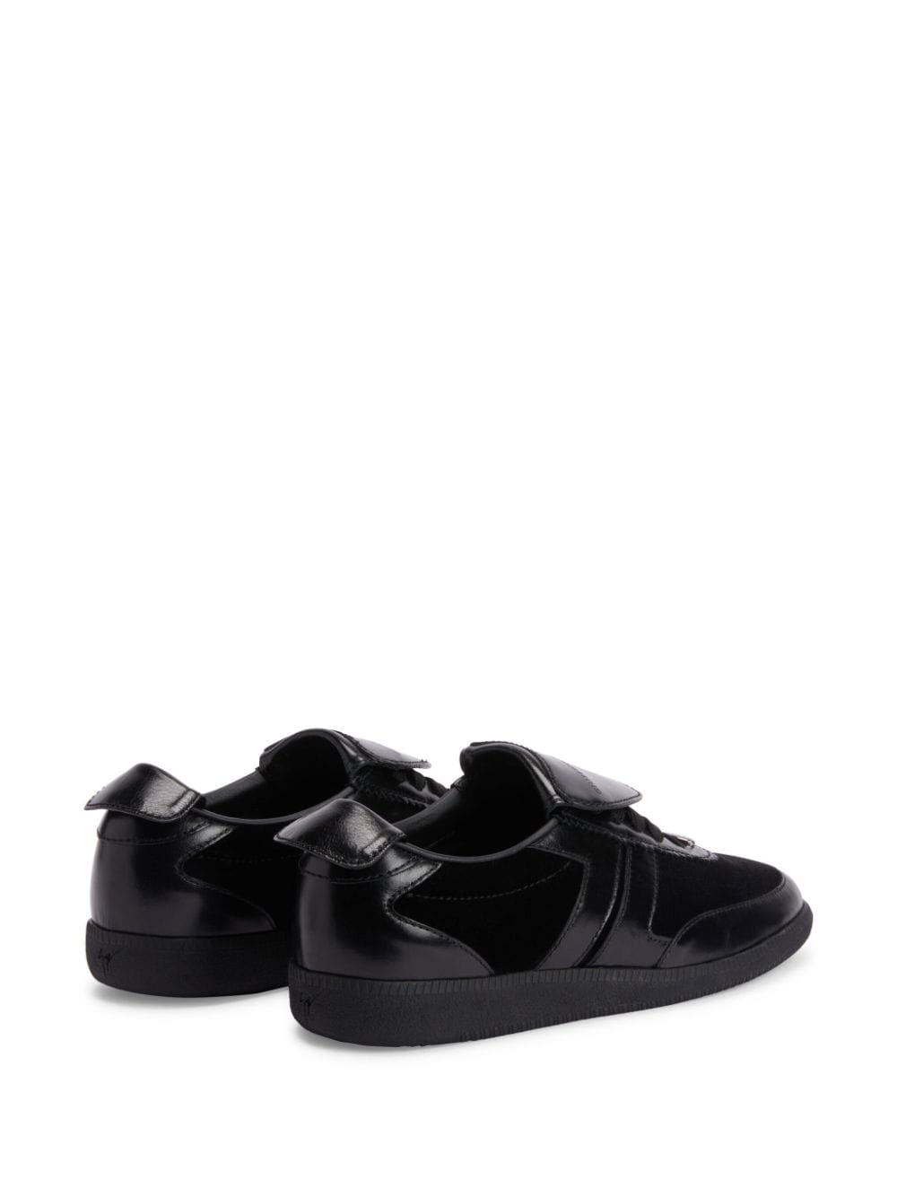 Shop Giuseppe Zanotti Gz League Panelled Leather Sneakers In Black