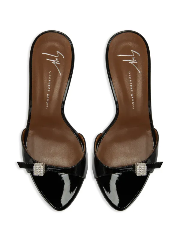 Giuseppe Zanotti 36 ミュール Giuseppe Zanotti SANDALS 36 EU NEW Black Golden Patent