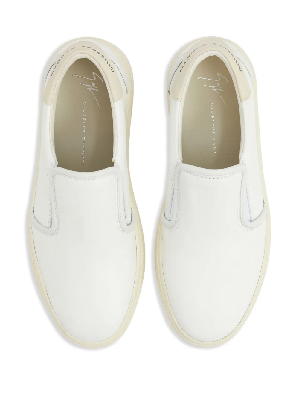 Giuseppe Zanotti slip-on leather sneakers White