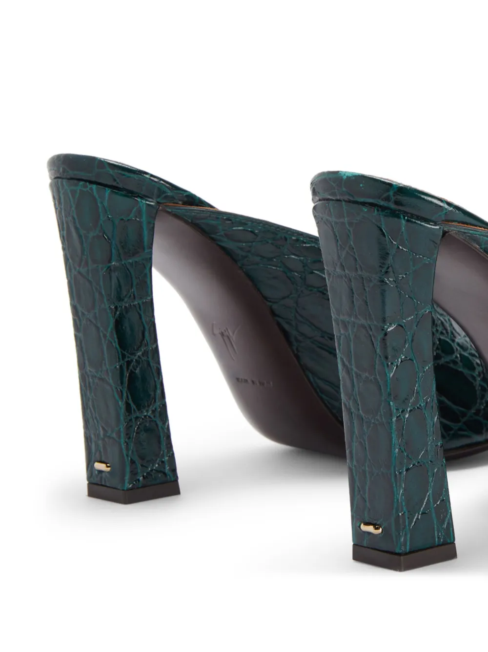 Giuseppe Zanotti GX Mya leren muiltjes Groen