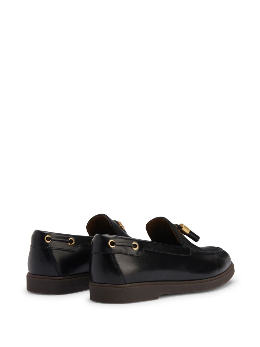 Shop Giuseppe Zanotti Maui Leather Loafers In Black