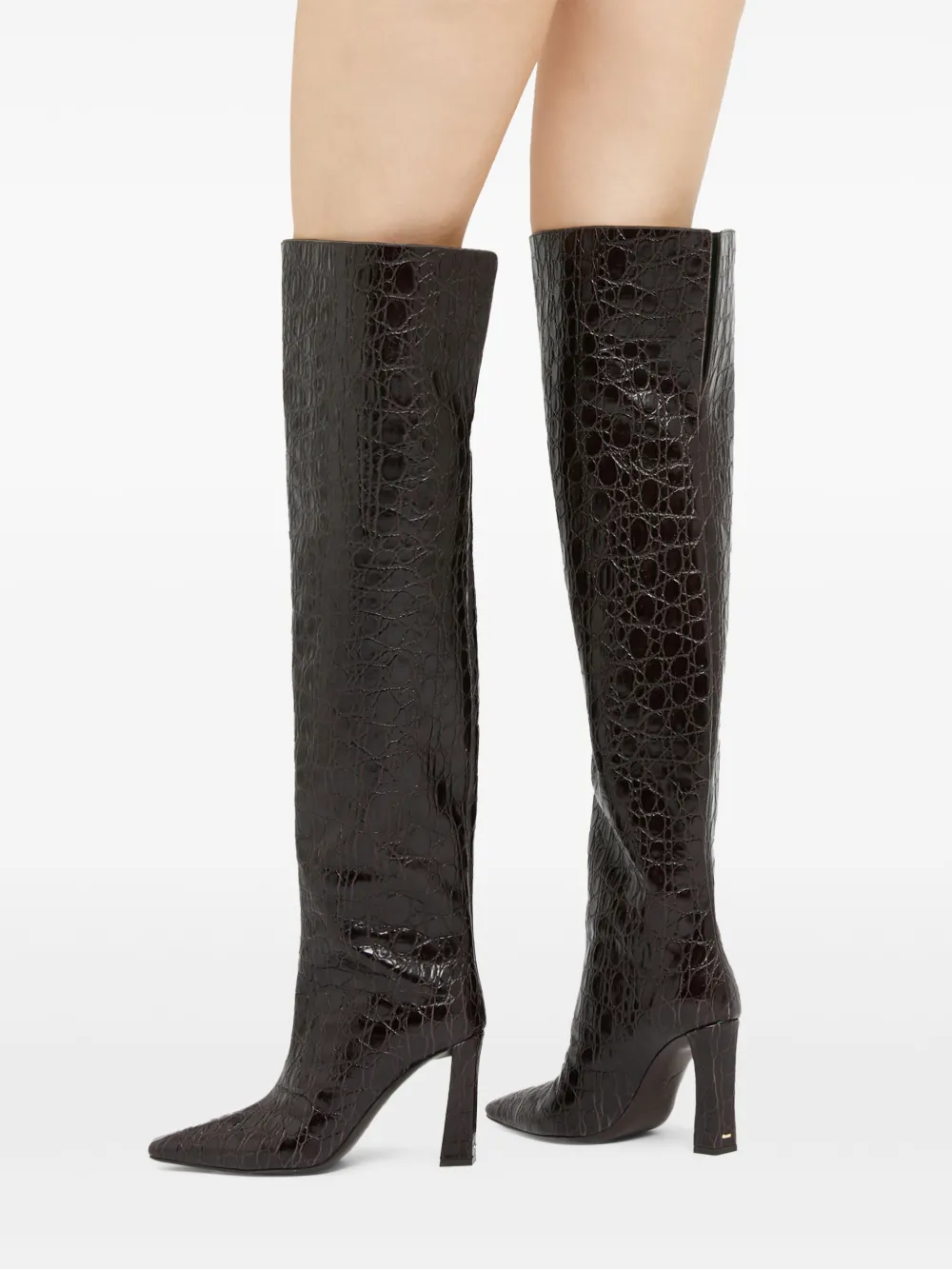 Giuseppe Zanotti Janiee Plus leather knee boots Brown