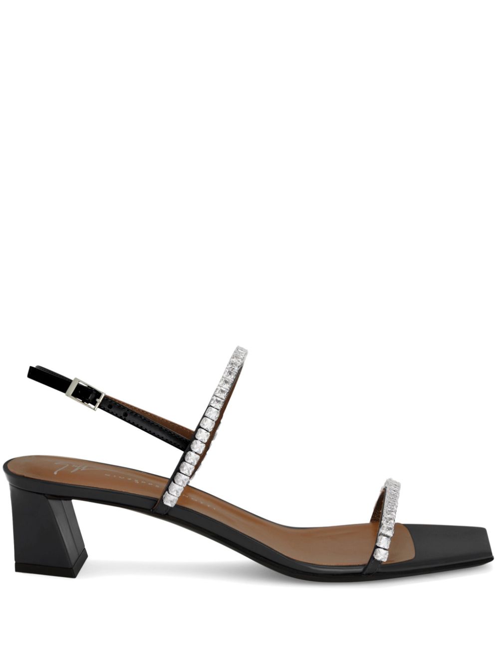 Giuseppe Zanotti 45mm Valentiine Crystal sandals Black