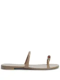 Giuseppe Zanotti Acates leather flip flips - Neutrals