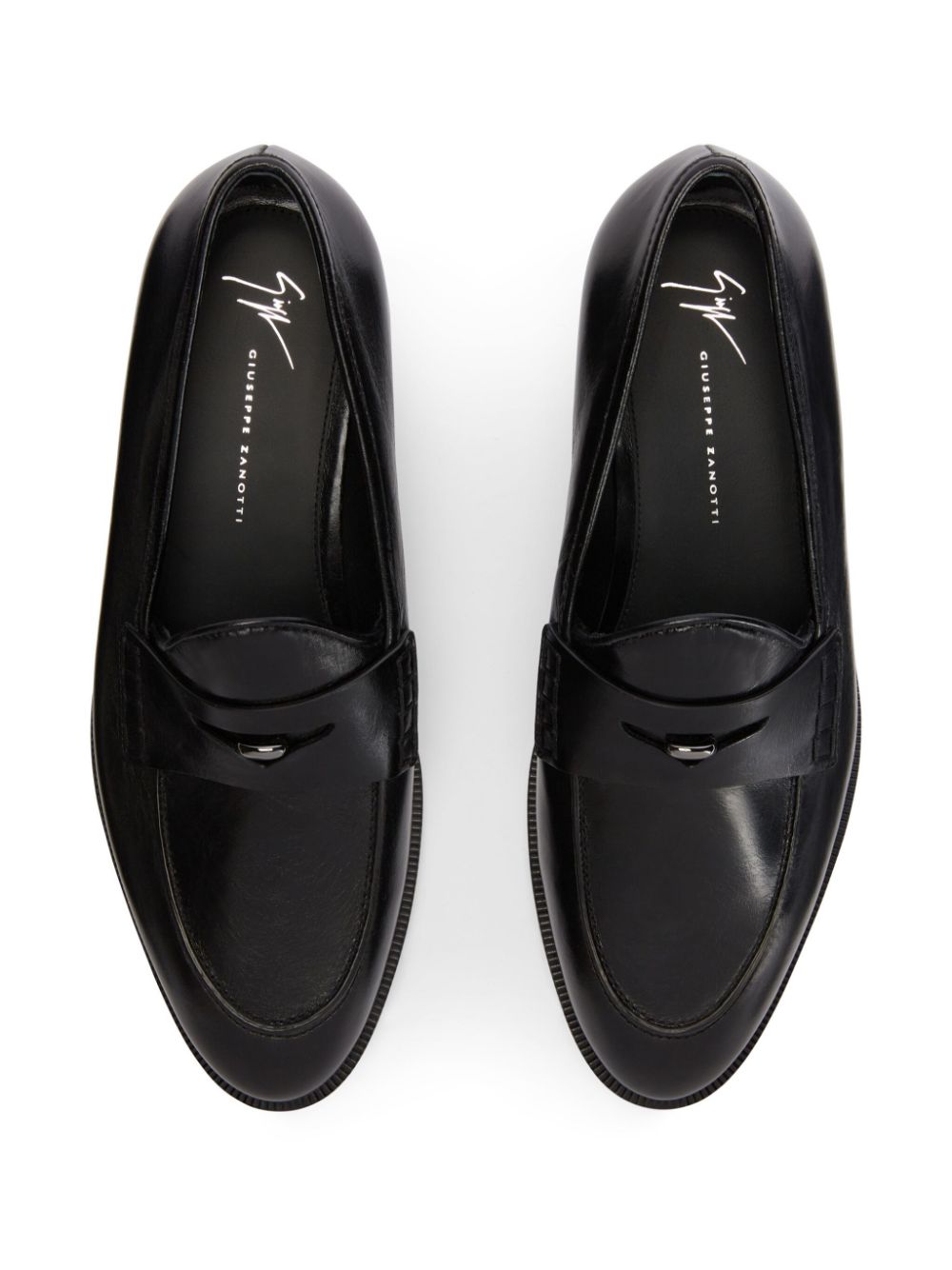 Giuseppe Zanotti Archiel leren loafers Zwart