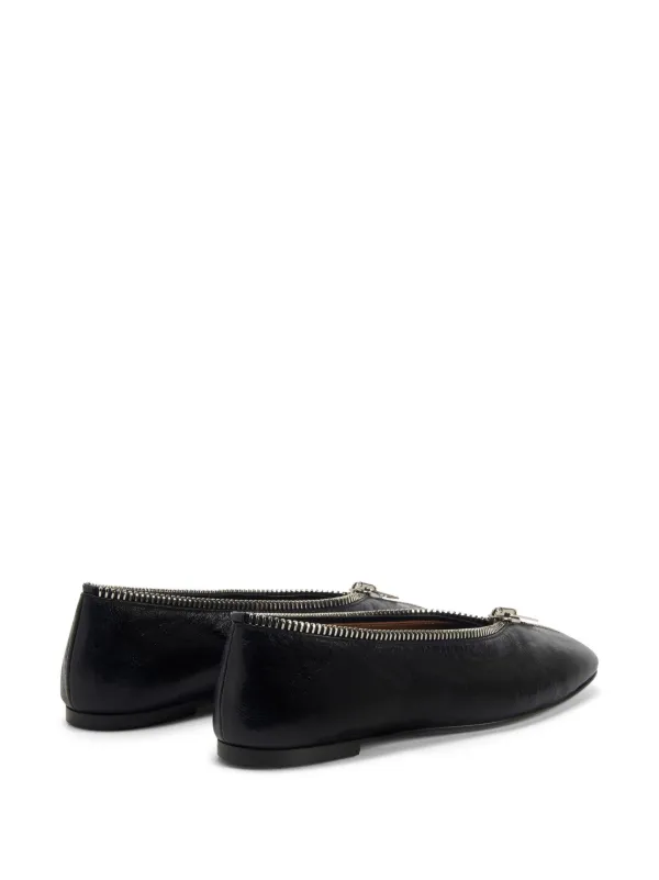 Giuseppe Zanotti Oraine Flat Ballerina Shoes | Black | FARFETCH CA