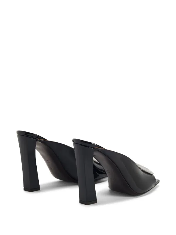Giuseppe Zanotti 105mm GZ Mya Sparkle Sandals | Black | FARFETCH