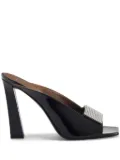 Giuseppe Zanotti Mya crystal-embellished leather mules - Black