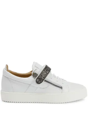 Giuseppe Zanotti ダブルジップ スニーカー | ホワイト | FARFETCH JP
