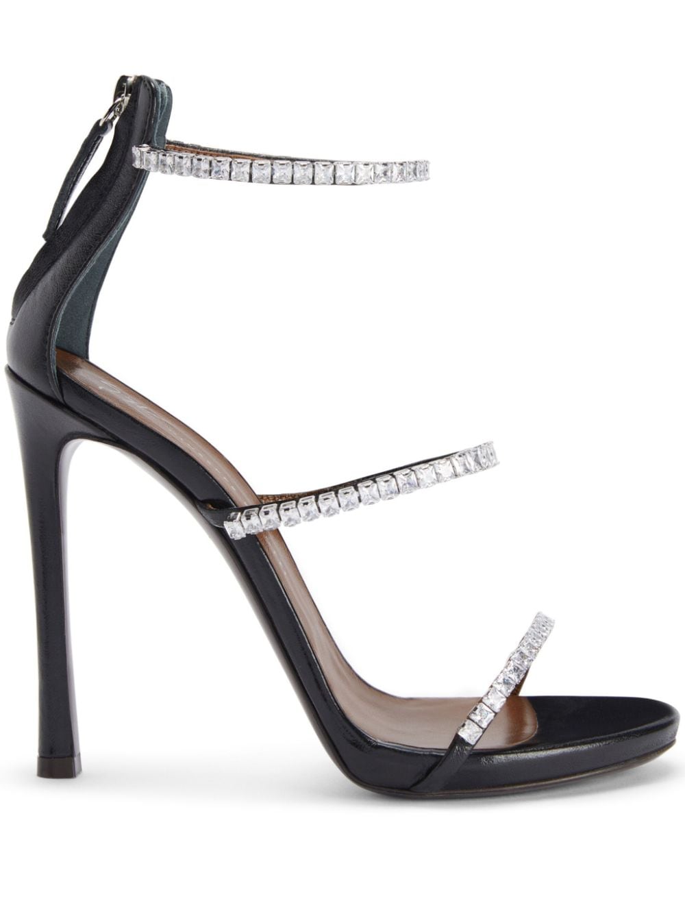 Giuseppe Zanotti Harmony 80mm Crystal-embellished Sandals In Black