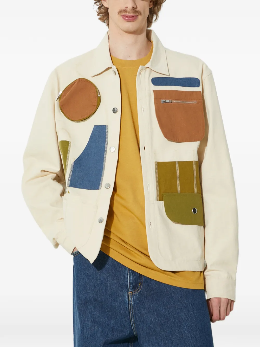 MARKET patchwork zip jacket - Toni neutri