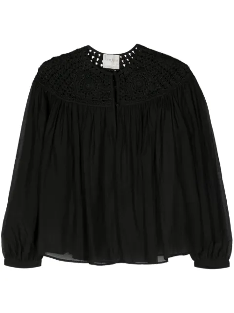 Forte Forte crochet-panel cotton blouse