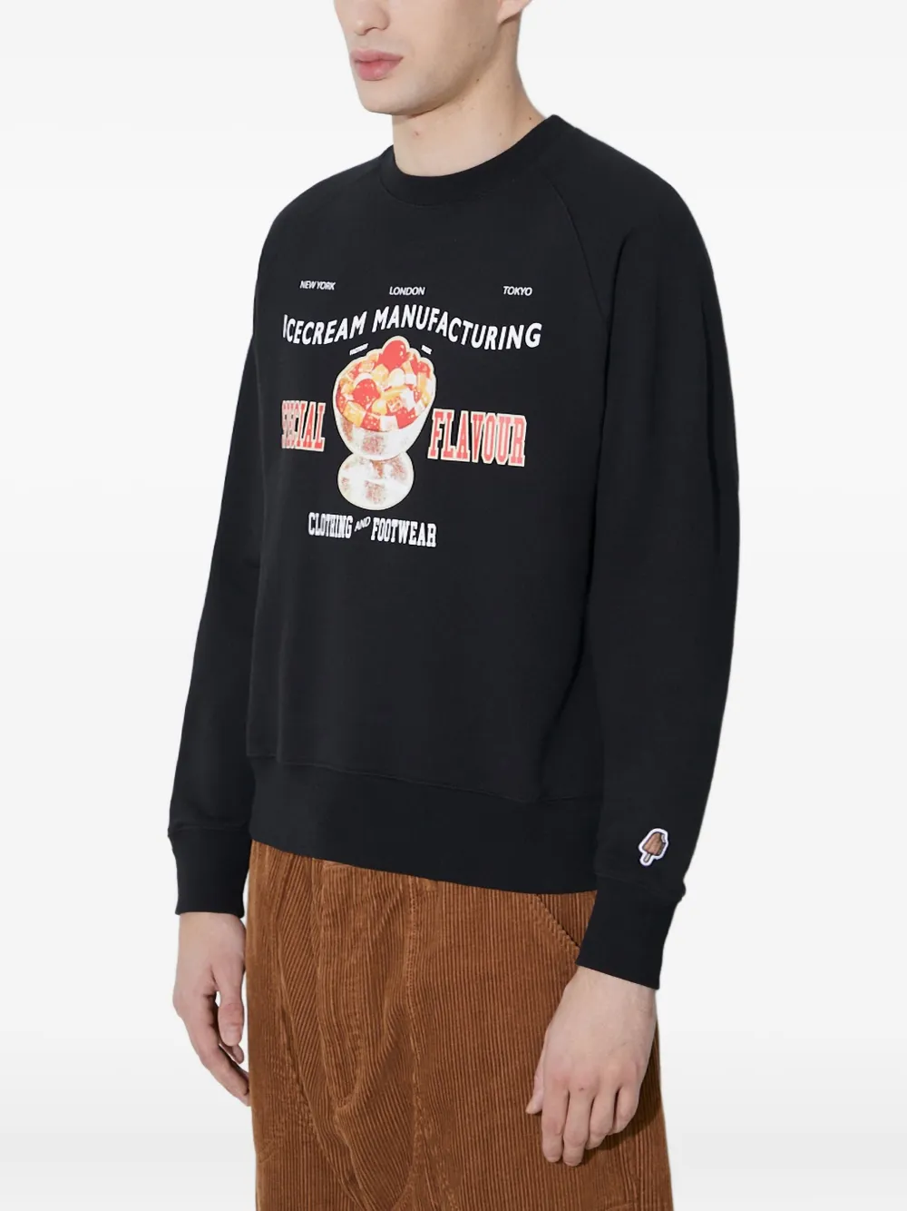  Icecream Graphic-print Sweatshirt - Black 