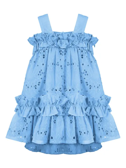 Lapin House ruffle-trim broderie anglaise dress