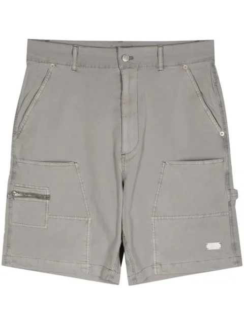 izzue logo-plaque stretch-cotton shorts