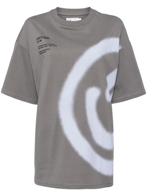 izzue smiley-print cotton T-shirt