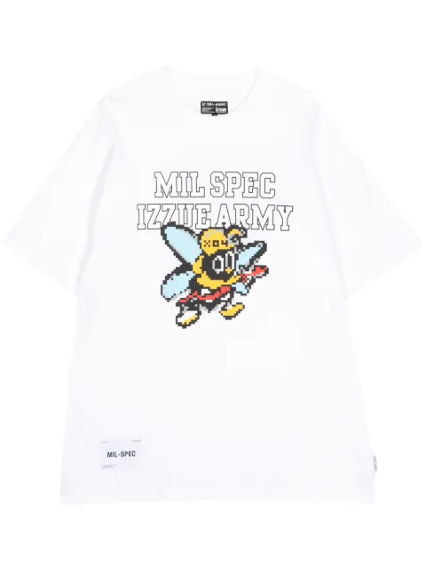 izzue playera con estampado de píxeles
