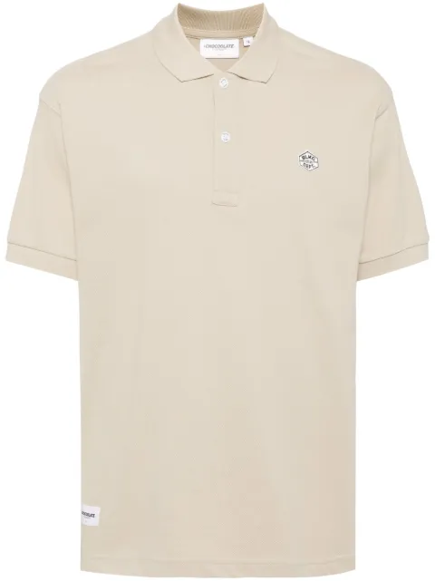 CHOCOOLATE logo-patch cotton polo shirt