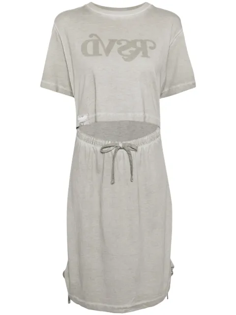 izzue vestido manga corta con logo estampado