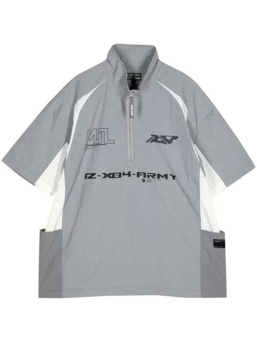 Izzue chemise à col zippé - Gris - izzue - Modalova