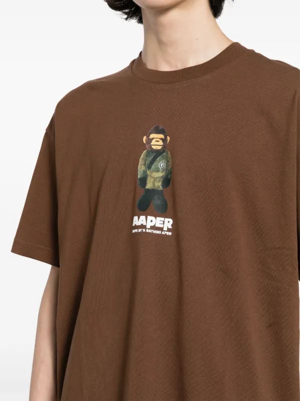 A BATHING APE RAGLAN LS TEE ブラウン A BATHING APE® By Bathing Ape Raglan Ls Tee | Bape official
