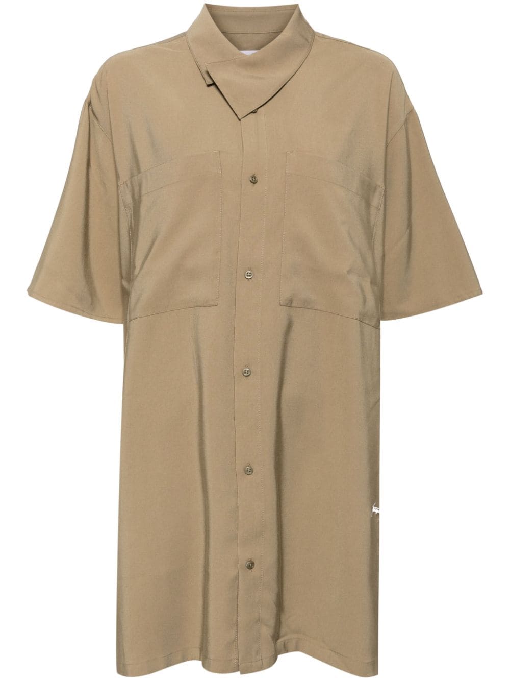 Izzue Button-up Midi Dress In Braun