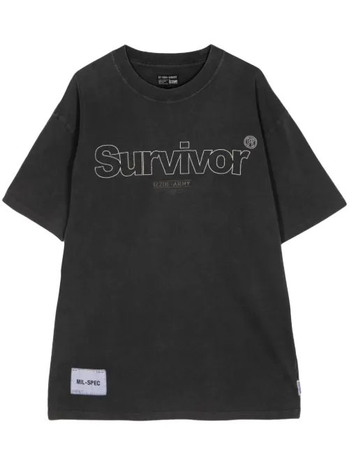 T-shirt en coton Survivor à logo appliqué - izzue - Modalova