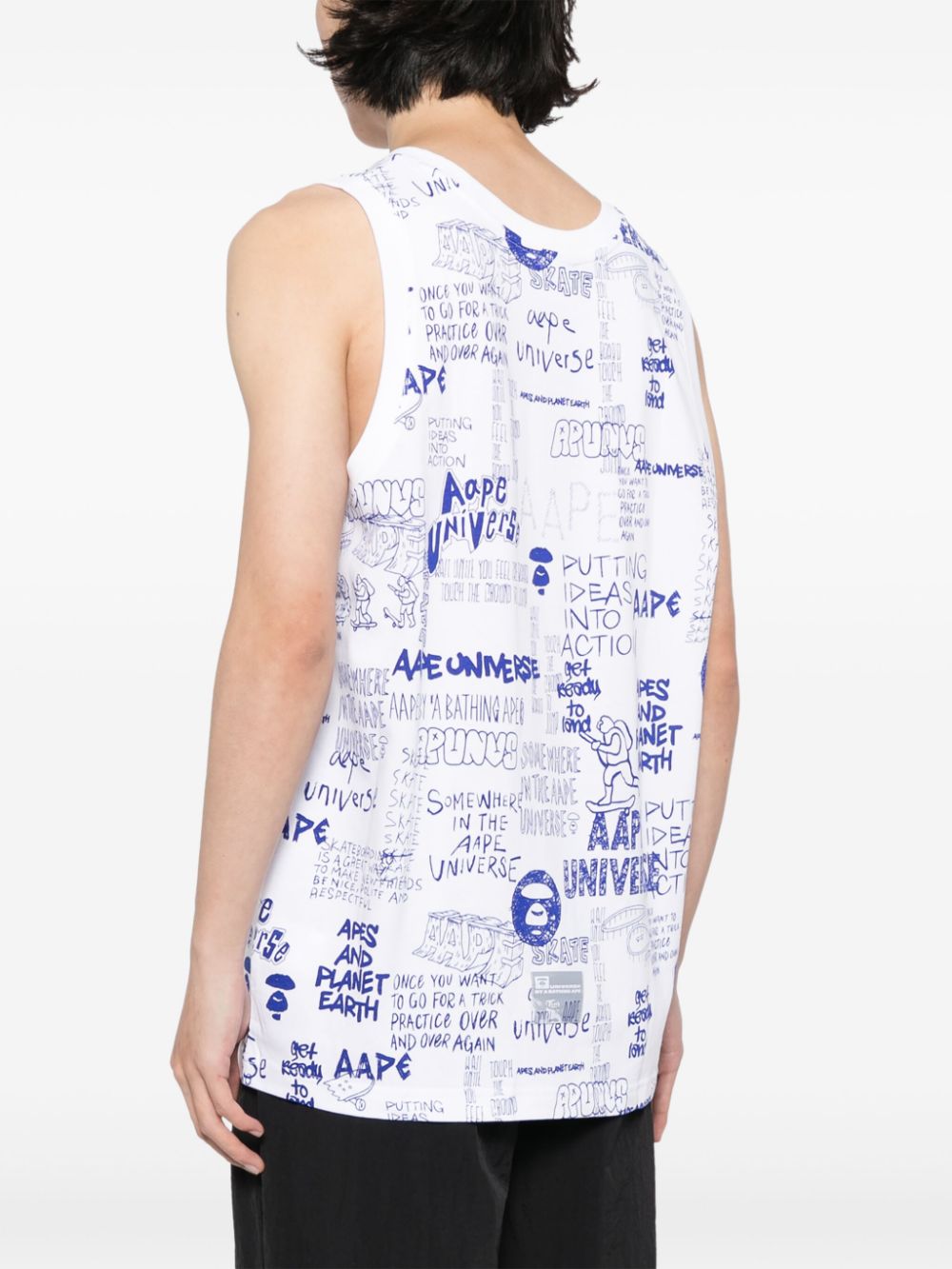 AAPE BY *A BATHING APE sketch-print cotton tank top Men