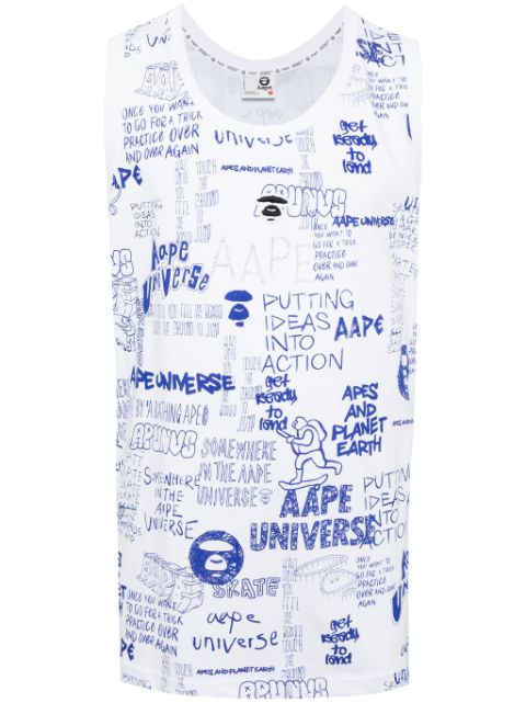 AAPE BY *A BATHING APE sketch-print cotton tank top Men