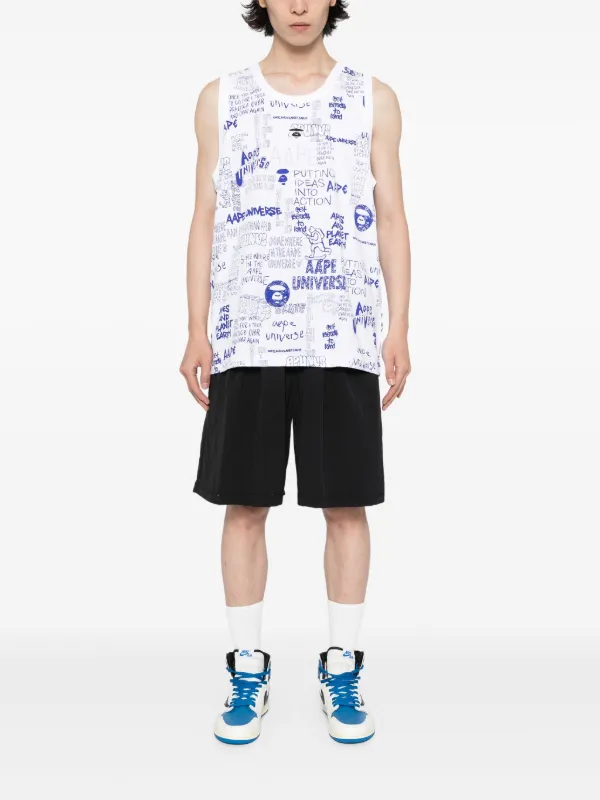 AAPE BY *A BATHING APE® プリント タンクトップ | ホワイト