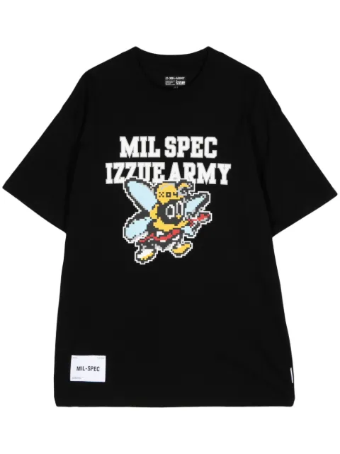 izzue pixelated-print cotton T-shirt