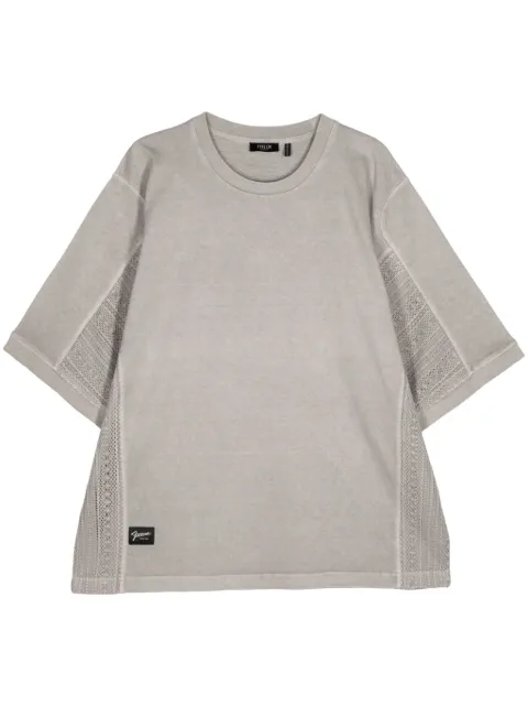 FIVE CM lace-panelled cotton T-shirt