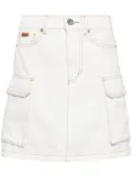 CHOCOOLATE cargo denim skirt - White