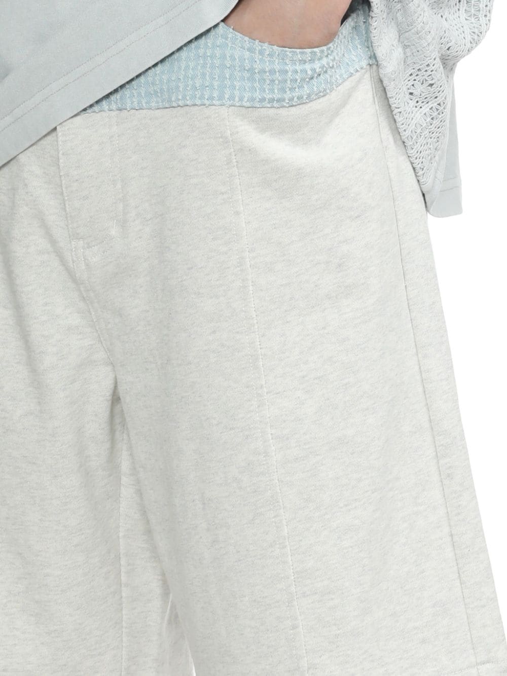 Shop Five Cm Wide-leg Panelled Shorts In Grey