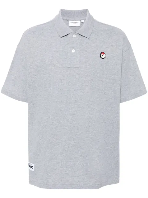 CHOCOOLATE logo-embroidered cotton polo shirt