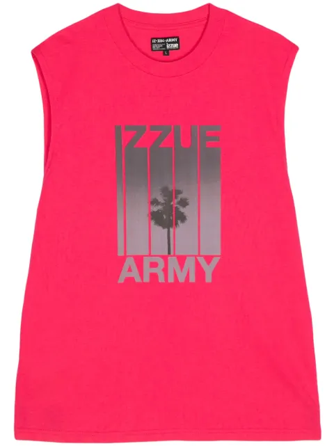 izzue graphic-print cotton vest 