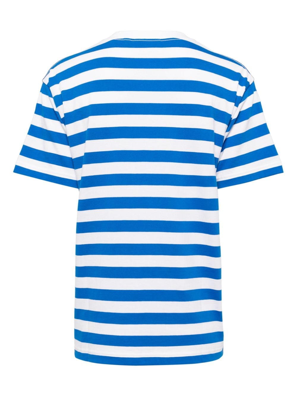 Shop Chocoolate Logo-print Striped Cotton T-shirt In Blue