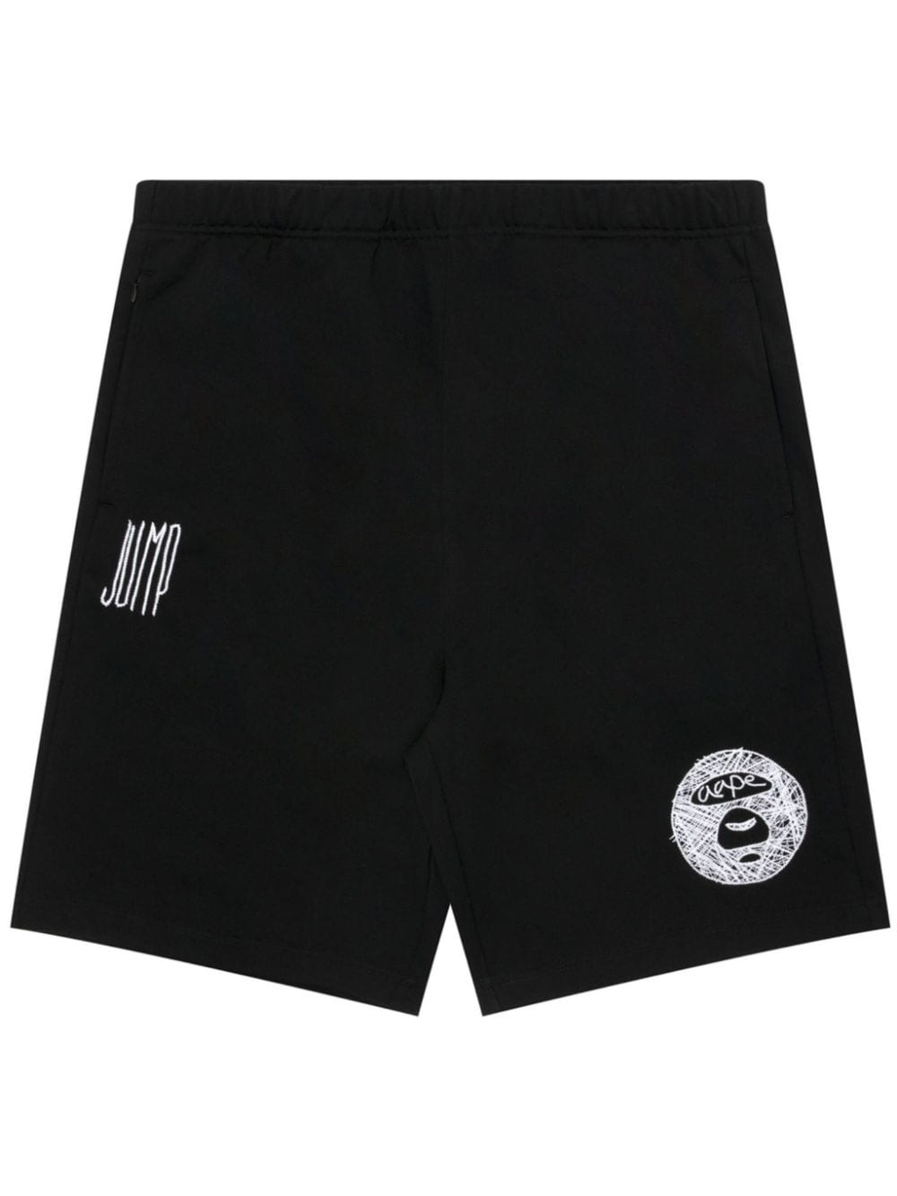 AAPE BY *A BATHING APE logo-embroidered track shorts Zwart