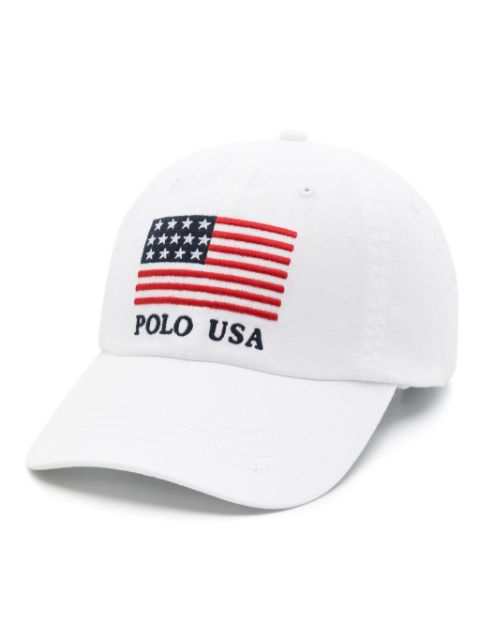 Polo Ralph Lauren flag-embroidered baseball cap Women