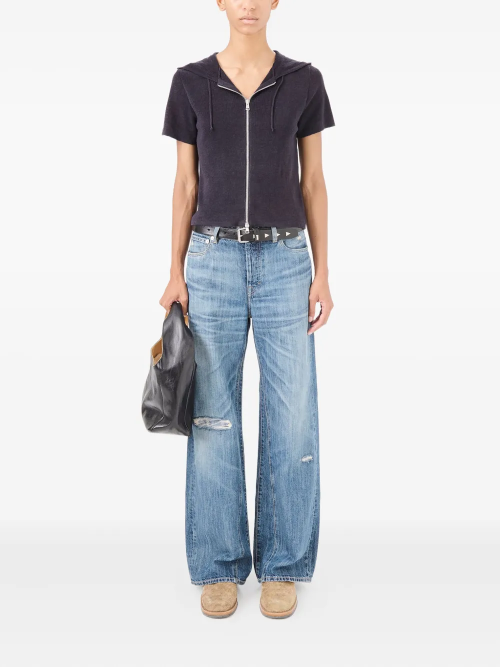 OUR LEGACY Top met capuchon - Blauw