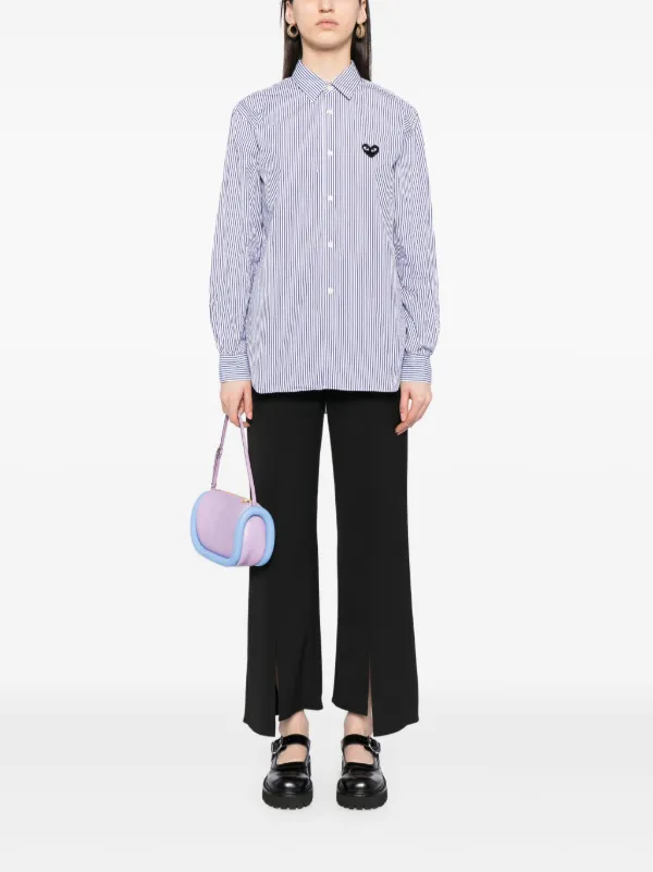 Comme Des Garçons Play ロゴパッチ シャツ | ブルー | FARFETCH JP