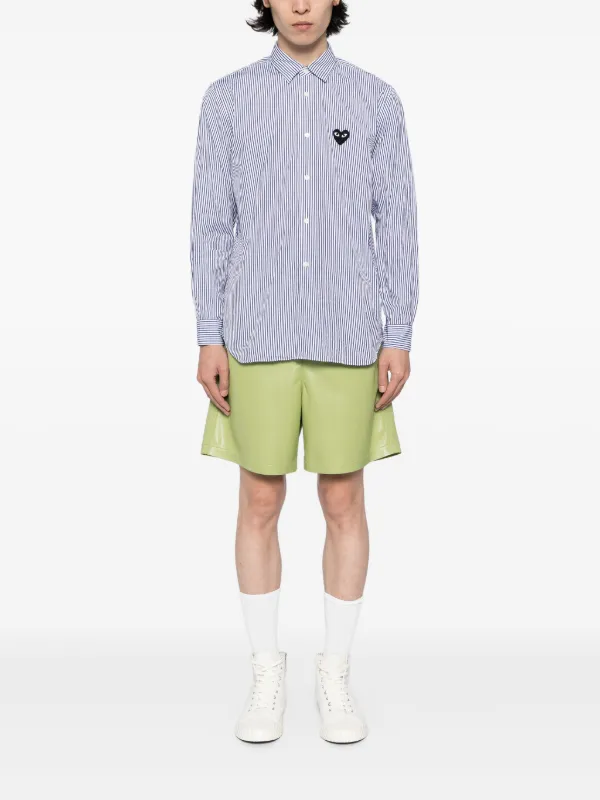 Comme Des Garçons Play ロゴパッチ シャツ | ブルー | FARFETCH JP