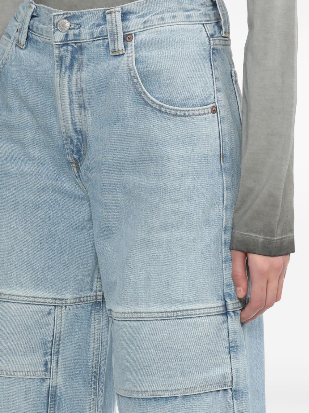 AGOLDE Tanis jeans met wijde pijpen Blauw